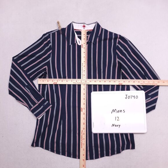 Brooks Brothers Casual Striped Long Sleeve Button Up Shirt Mens Size 12 Blue - Picture 6 of 10